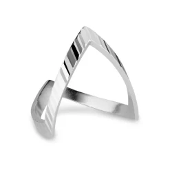 Jane Kønig - Reflexions-V-Ring in Silber