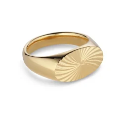 Jane Kønig - Siegelring Reflection aus vergoldetem Silber