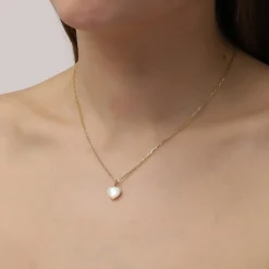 Jane Kønig - Small Souvenir Heart Anhänger aus vergoldet Silber