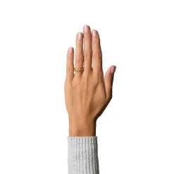 Jane Kønig Braided Ring in matt vergoldet