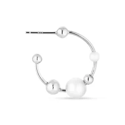 Jane Kønig Pearl - Big Atomic Hoop i silber