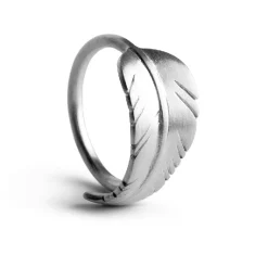 Jane Kønig silber - Blattring in - Größe 50**