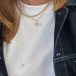 Jeberg Belle Halskette in vergoldete silber**