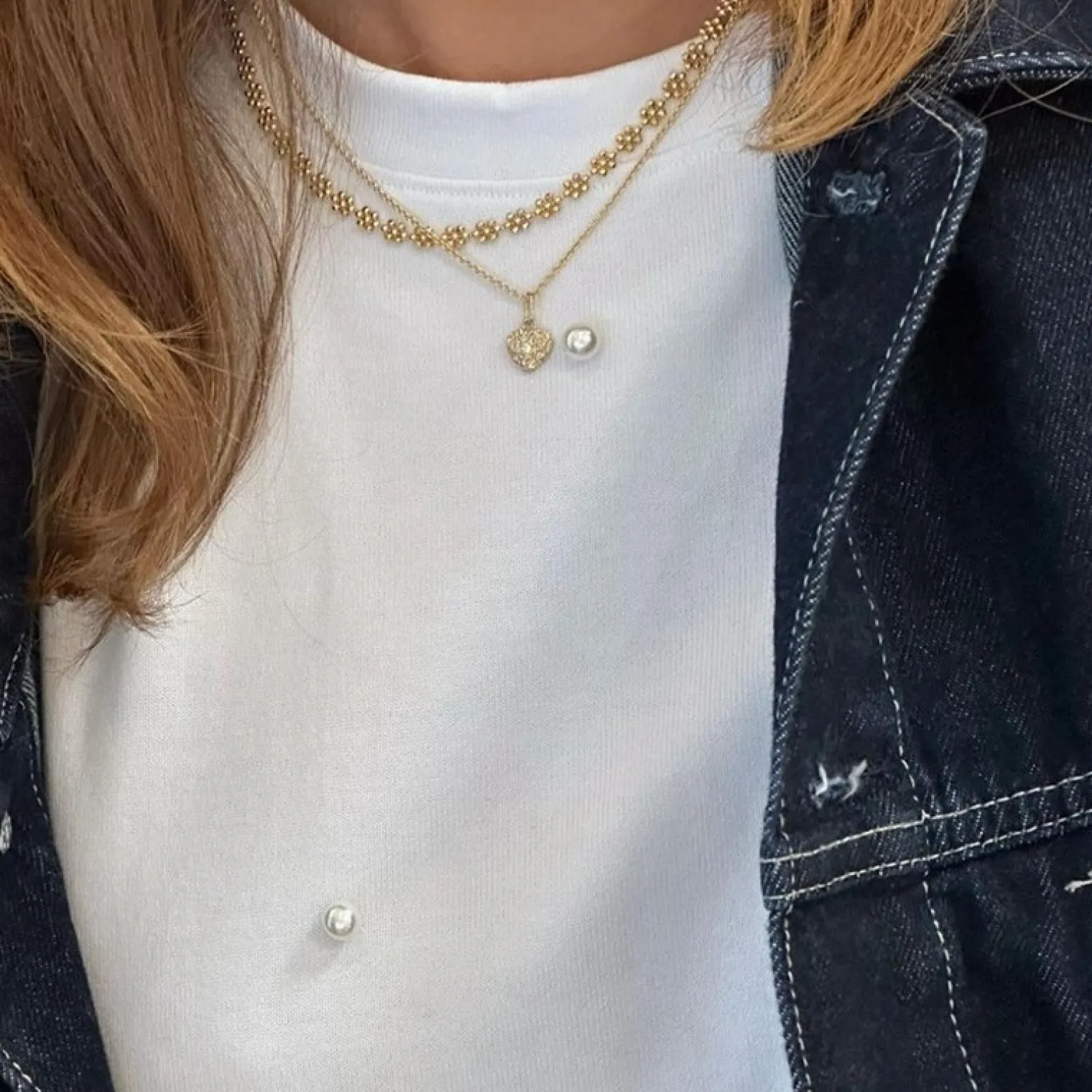 Jeberg Belle Halskette in vergoldete silber**