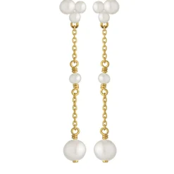 Jeberg Cordelia Pearly Drop Earrings aus vergoldete silber mit Perlen