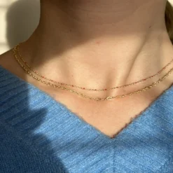 Jeberg Etoile-Halskette in vergoldete silber