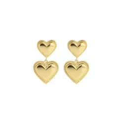 Jeberg Rouge Noir Plain Ohrringe in vergoldete silber