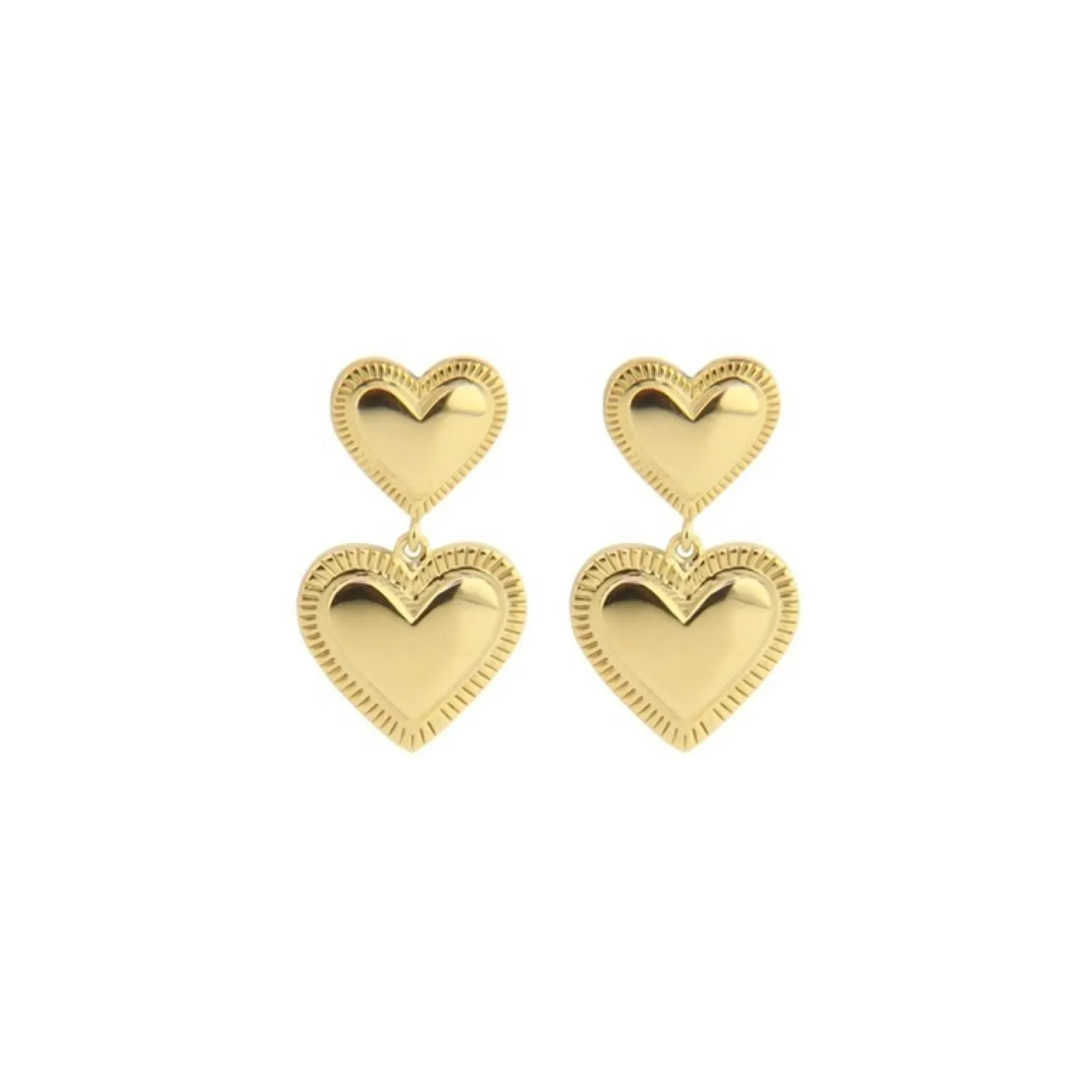 Jeberg Rouge Noir Plain Ohrringe in vergoldete silber