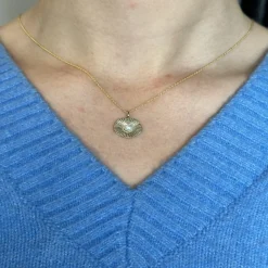 Jeberg Sand Dune Pearl Halskette in vergoldete silber mit Perle