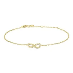 Joanli Nor - Agna - Vergoldetes Armband mit Ewigkeitszeichen und Zirkonias