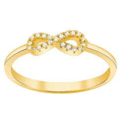 Joanli Nor - Agna Ring in Vergoldeter mit Ewigkeitszeichen und Zirkonium