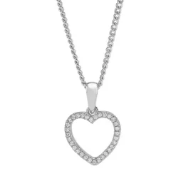 Joanli Nor - Aida-Halskette aus Silber mit 11 mm Herz-Anhänger