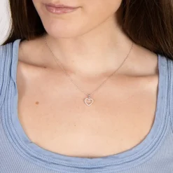 Joanli Nor - Aida-Halskette aus Silber mit 11 mm Herz-Anhänger