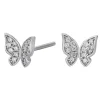 Joanli Nor - Alma- Silber Schmetterling Ohrring mit Zirkonia