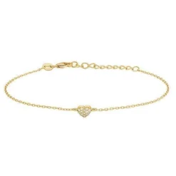 Joanli Nor - Alma Vergoldetes Armband mit Herz und Zirkoniumdioxid