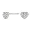 Joanli Nor - ALMANOR Ohrstecker aus silber mit Herz aus Zirkonium
