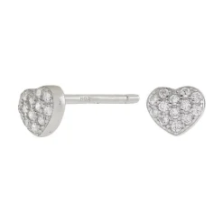 Joanli Nor - ALMANOR Ohrstecker aus silber mit Herz aus Zirkonium