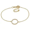 Joanli Nor - Anna - Vergoldetes Armband mit Kreis und Zirkoniumdioxid