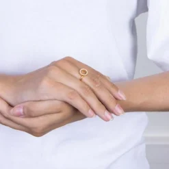 Joanli Nor - AnnaNor Ring Kreis mit Zirkonen in Silber**