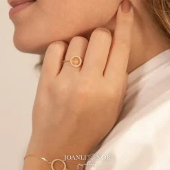 Joanli Nor - AnnaNor Ring Kreis mit Zirkonen in Silber**