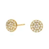 Joanli Nor - Annie - Vergoldete runde Ohrstecker mit Zirkonias