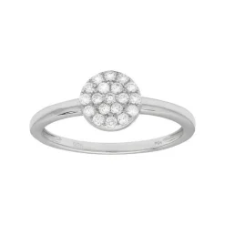 Joanli Nor - ANNIENOR Ring mit runder Zirkonplatte in silber