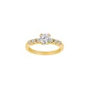Joanli Nor - ELLENOR ring aus vergoldetem silber w. runder Zirkonstein