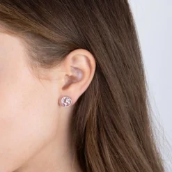 Joanli Nor - ETTANOR-Ohrstecker in silber m. Welt in zirkonia