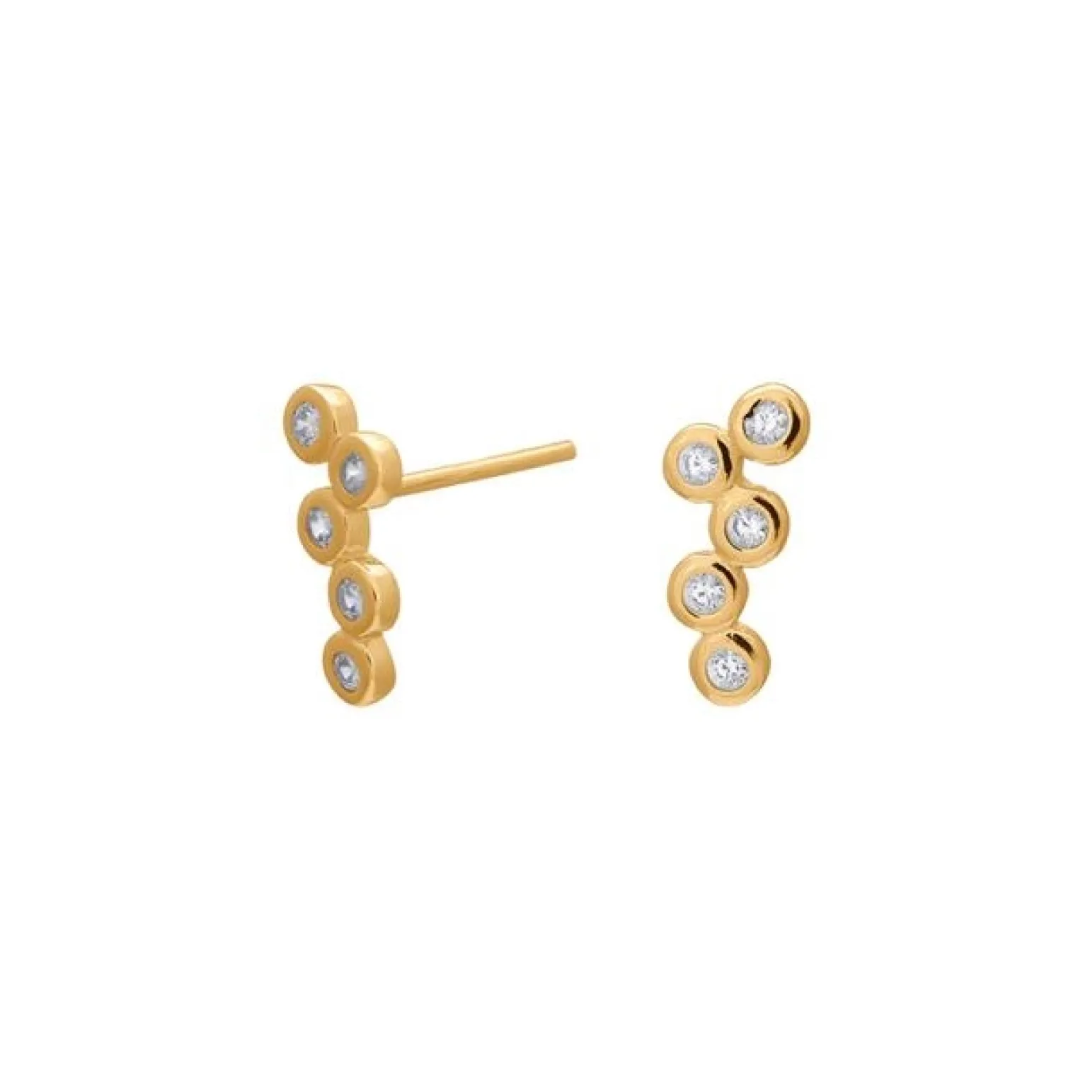 Joanli Nor - EVANOR Ohrstecker aus vergoldete silber m. zirkonia