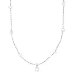 Joanli Nor - IDUNANOR Halskette m. weißem zirkonia in silber**