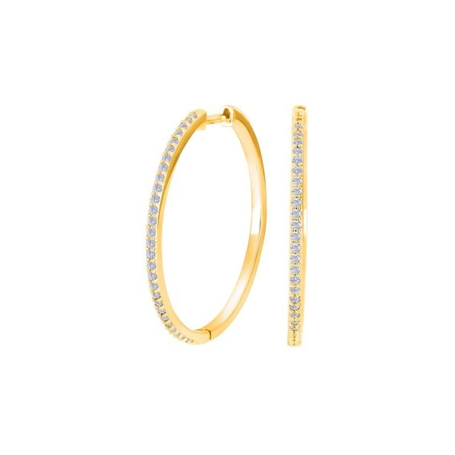 Joanli Nor - JUNENOR Creolen in vergoldete silber (Ø28mm)