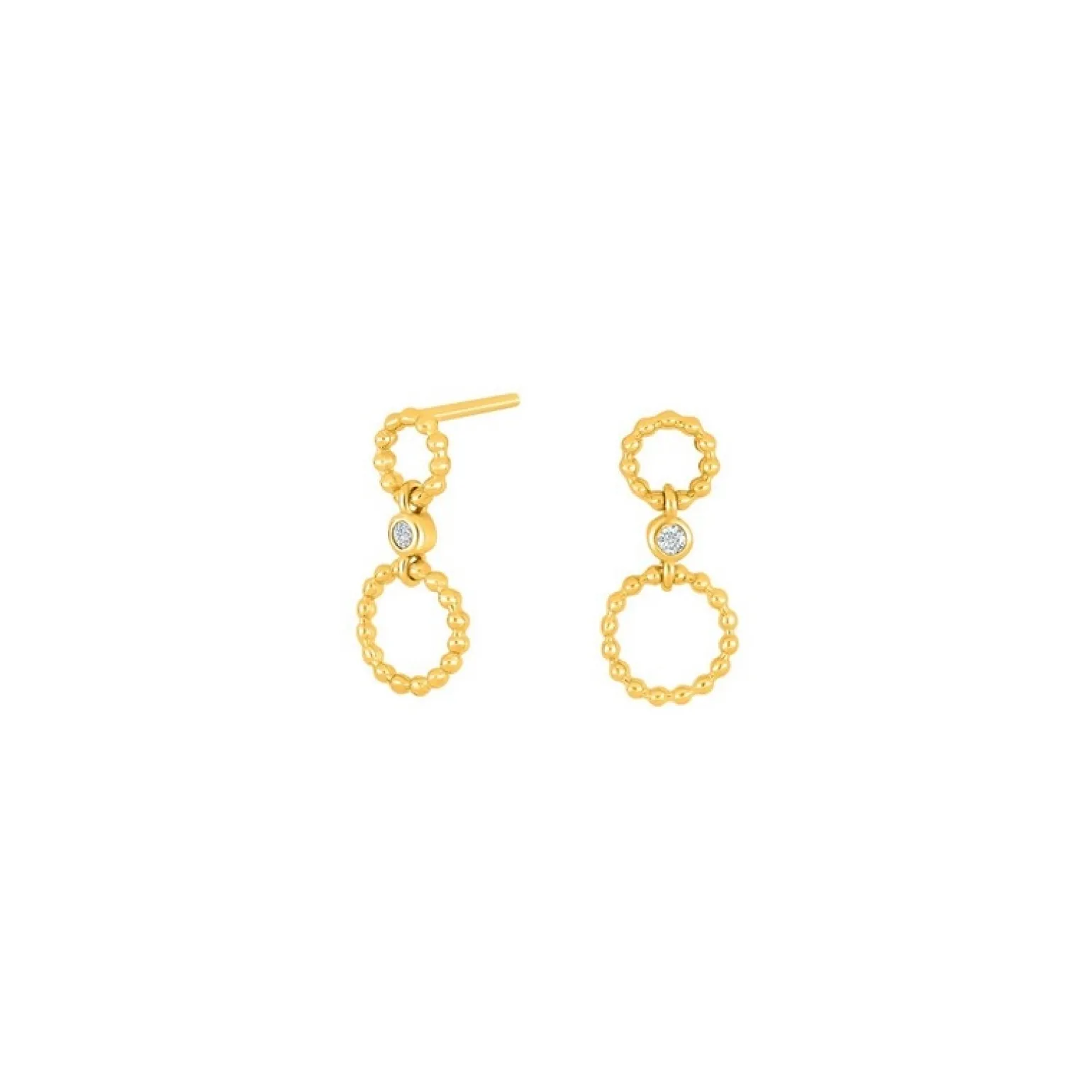 Joanli Nor - MARIENOR Ohrringe in vergoldete silber m. zirkonia