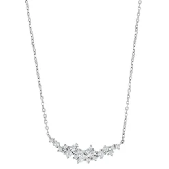 Joanli Nor - METTENOR weiße Halskette silber m. zirkonia
