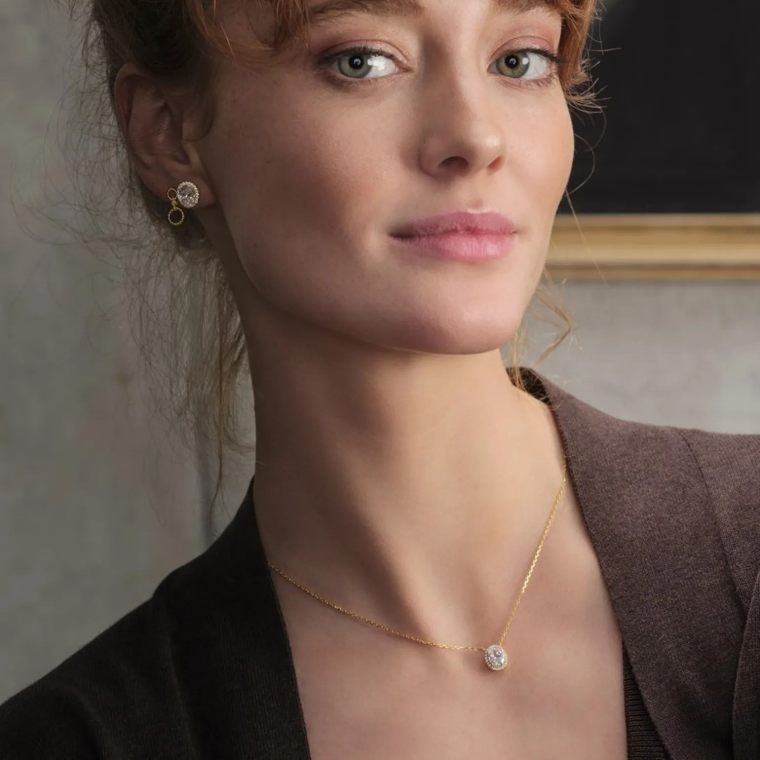 Joanli Nor - MILLENOR weißer Ring mit Zirkon in vergoldete silber