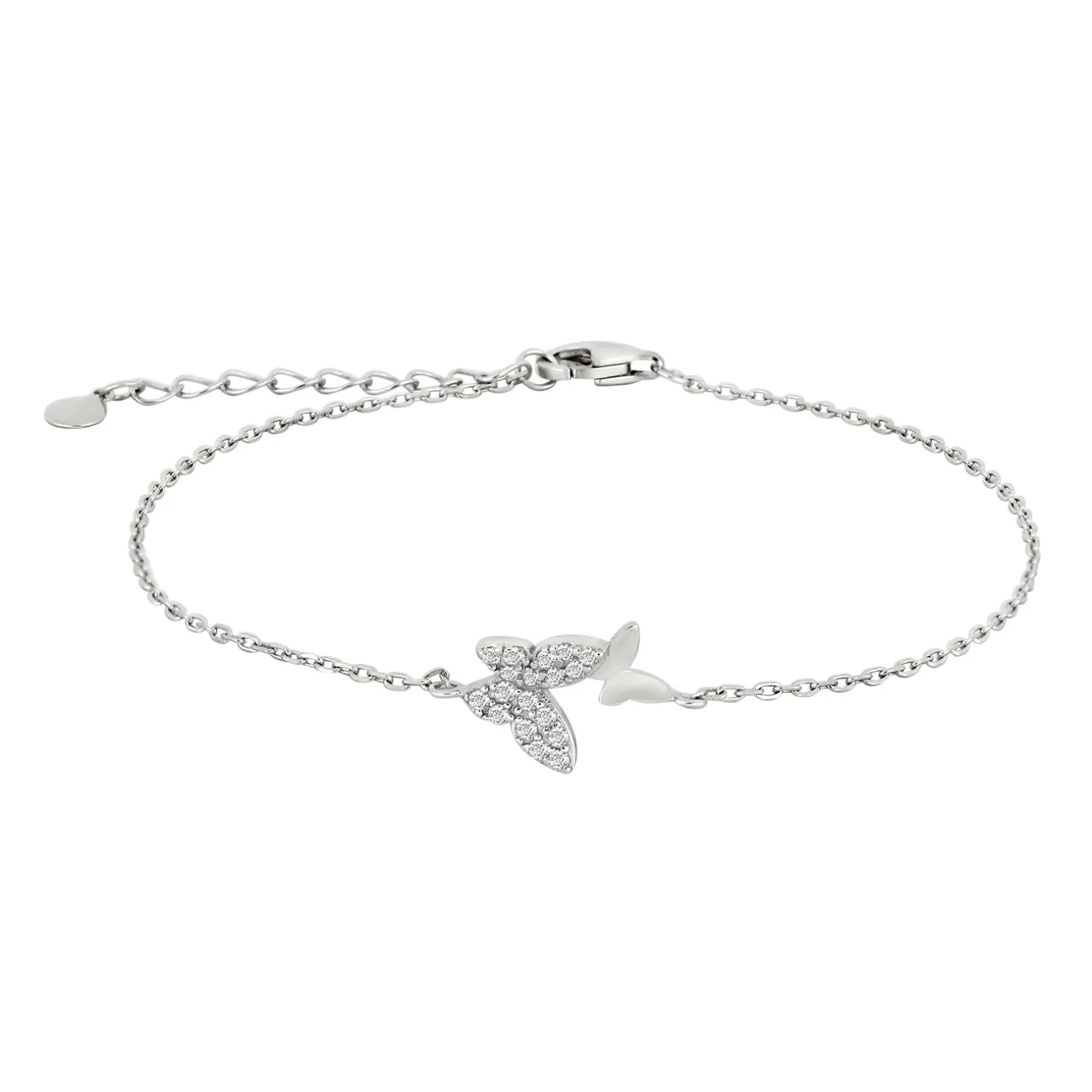 Joanli Nor - NELLIENOR armband i silber w. butterfly zirkonia