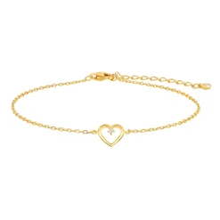 Joanli Nor - ODANOR armband in vergoldete silber mit Herz