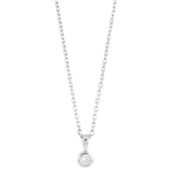 Joanli Nor HANNANOR Halskette m. zirkonia in silber 3 mm