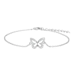 Joanli Nor PamelaNor Schmetterling armband in silber mit zirkonia