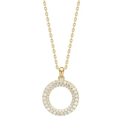 Joanli Nor PaulaNor Halskette in vergoldete silber mit zirkonia