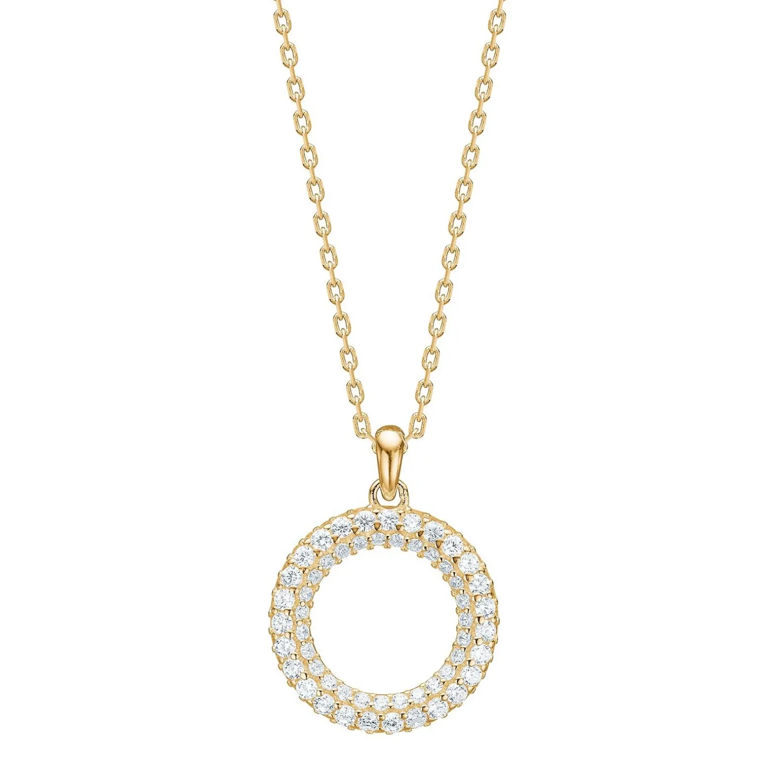 Joanli Nor PaulaNor Halskette in vergoldete silber mit zirkonia