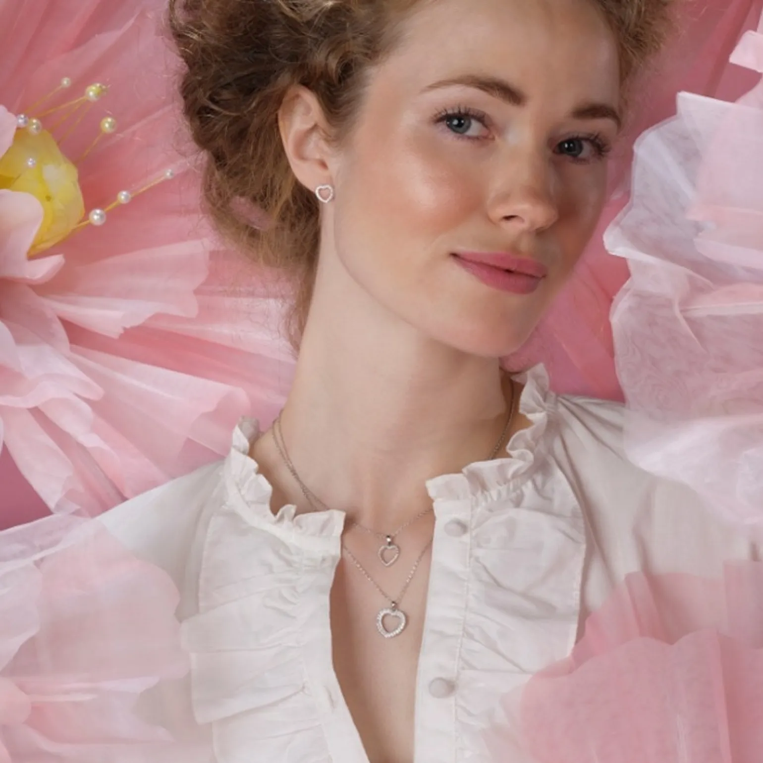 Joanli Nor PaulaNor Ohrringe in silber mit Herzen