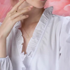 Joanli Nor PENNYNOR Halskette in vergoldete silber mit zirkonia