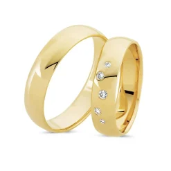 14 Karat Goldringe - mit 5 wunderschönen Diamanten *