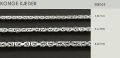 Königskette in Silber (Verschiedene Größen und Längen)