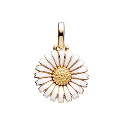 Kranz & Ziegler - Margeriten-Anhänger weiß/vergoldetes Silber (Ø15mm)