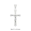 Kreuz-Anhänger mit Jesus in Silber - Groß 21x34