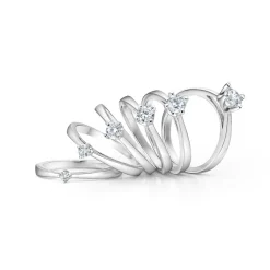 KROWN Ring I 14 kt. Weißgold mit Diamanten von 0,04 ct - 0,50 ct.