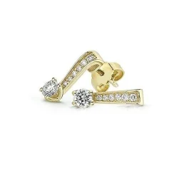 14 kt. Bella-Ohrringe aus Gold mit Diamanten von 0,26-0,66 ct.