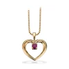 14 kt. Goldherz-Anhänger mit Rubin