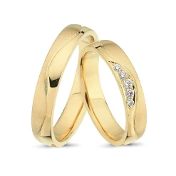 8-14 kt Rotgold Ringe - 5 Brillanten